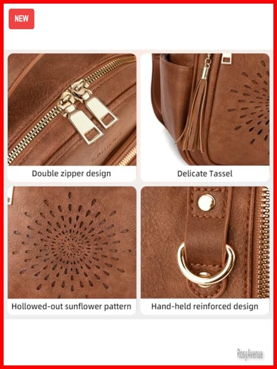 Small Backpack Purse for Women Mini PU Leather Travel Daypack Convertible